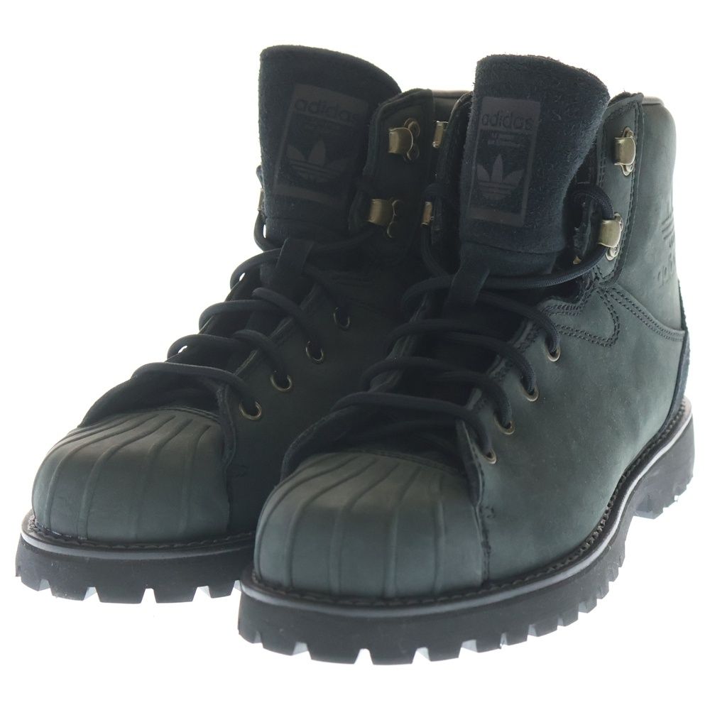 [未使用]アディダス スーパースターブーツUS8 26cm黒ヌバック adidas (アディダス) SUPERSTAR BOOT CBLACK ヌバック スーパースター