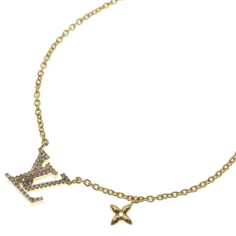 LOUIS VUITTON (ルイヴィトン) モノグラム コリエ LVアイコニック ネックレス ペンダント チェーン ゴールド GP M00596