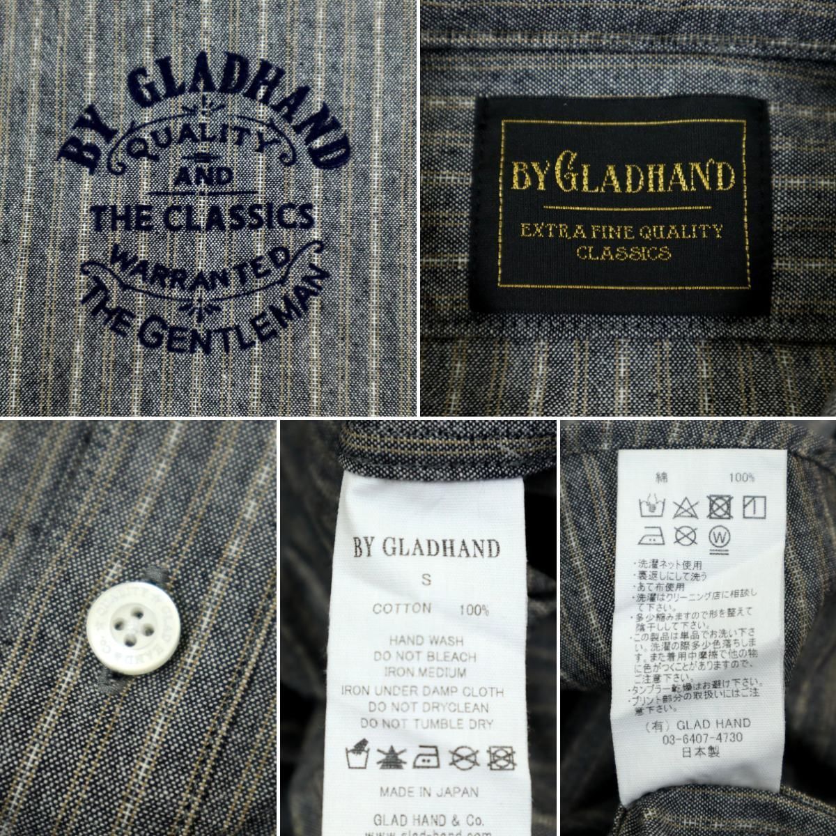 GH-BAG_L 【B3715】【未使用品】【日本製】【定価30，800円】GLAD HAND グラッドハンド 長袖シャツ BYGH-21-AW-12 サイズS グラッドハンド GLADHAND \u0026Co. BAGGAGE REAL MOON｜アメカジ