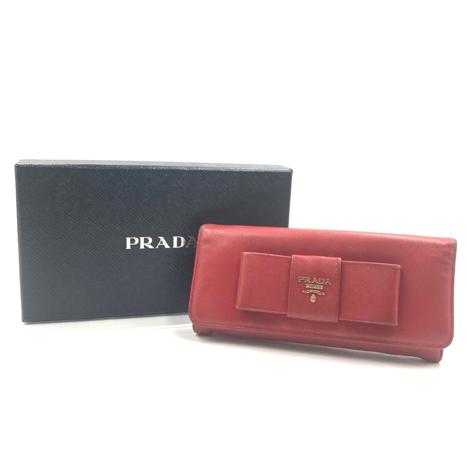 PRADA プラダ サフィアーノレザー 長財布 ロングウォレット フラップ