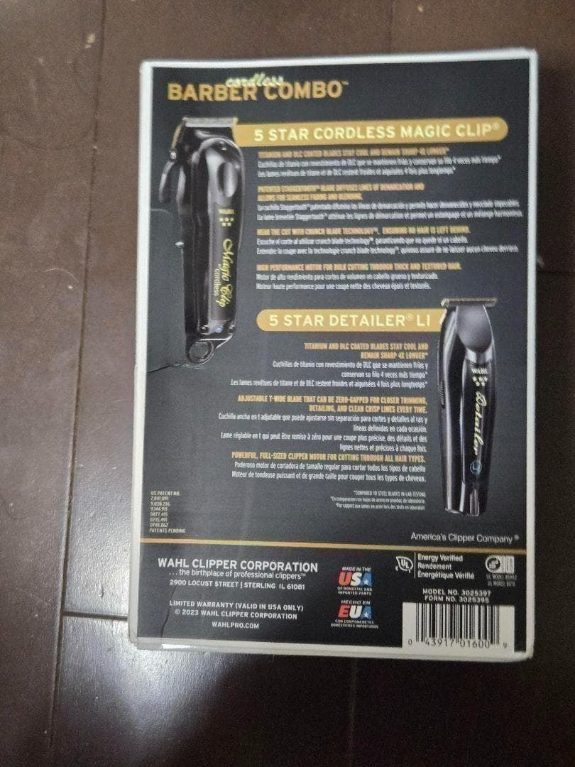 WAHL MagicClip&Detailerバリカンブラック@72x😀@p86 - メルカリ