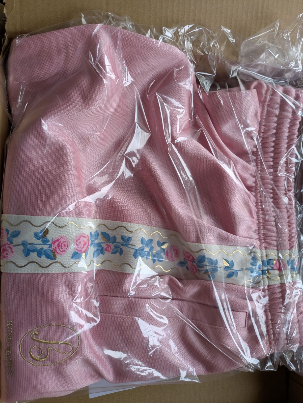 BEAMS RURU MARY'S お花のティグレ ジャージ パンツ ピンク 新品】【ピンク】RURU MARY'S / お花のティグレ ジャージ パンツ