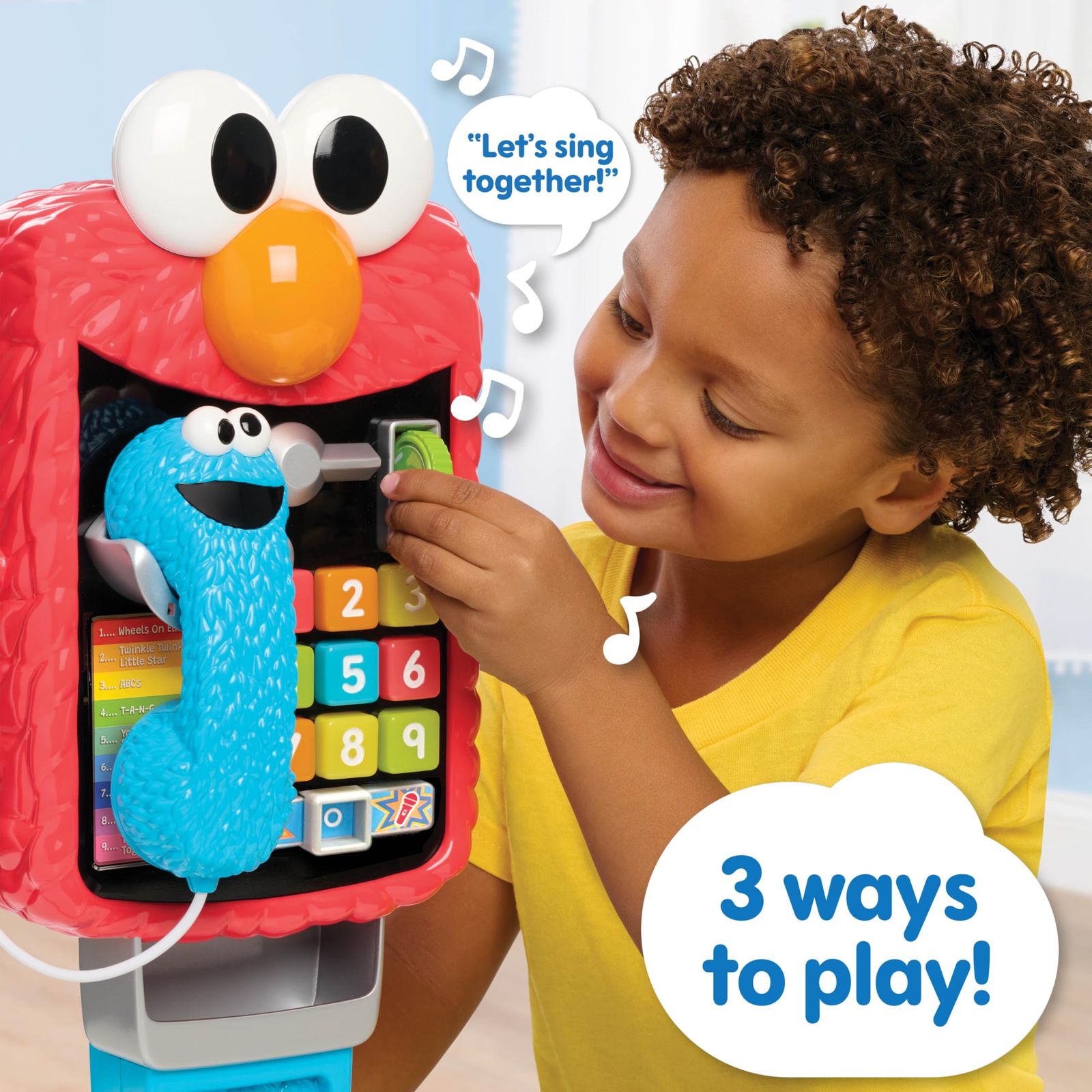 セサミストリート Elmo s Sing - Learn 17.5インチ プレイフォン 学習 教育 子供用 おもちゃ 2歳以上 Just Play