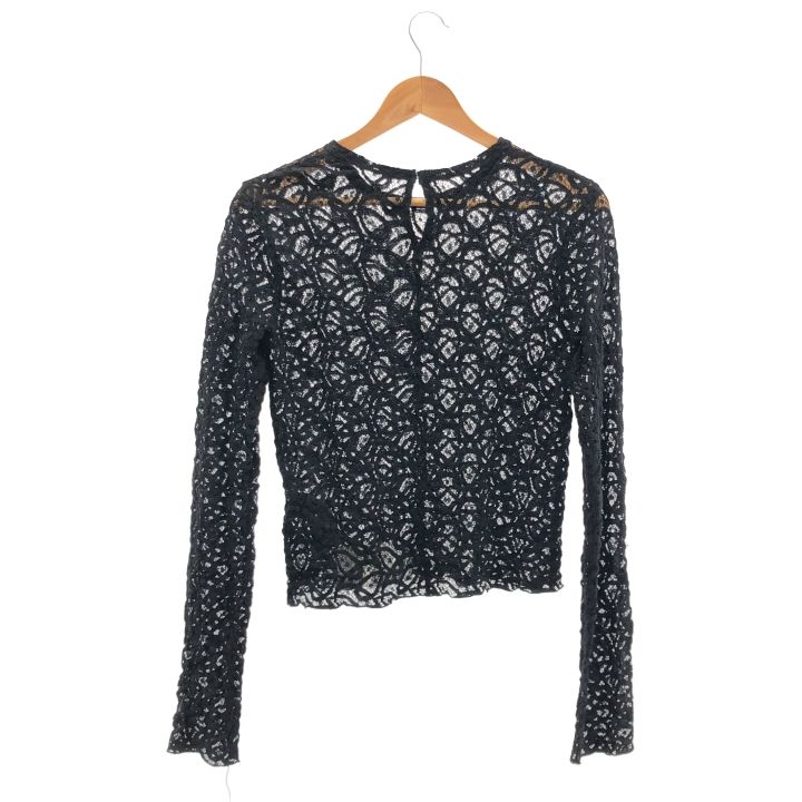 IENA (イエナ) ペイズリー ストレッチレースプルオーバー ブラック