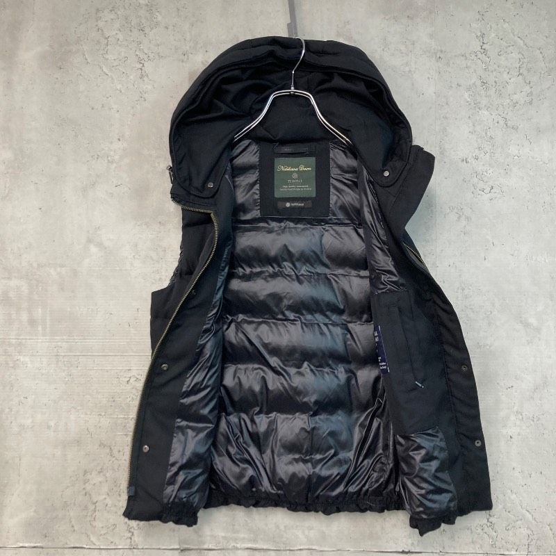 美品 nano universe×西川ダウン ナノユニバース ダウンベスト フード