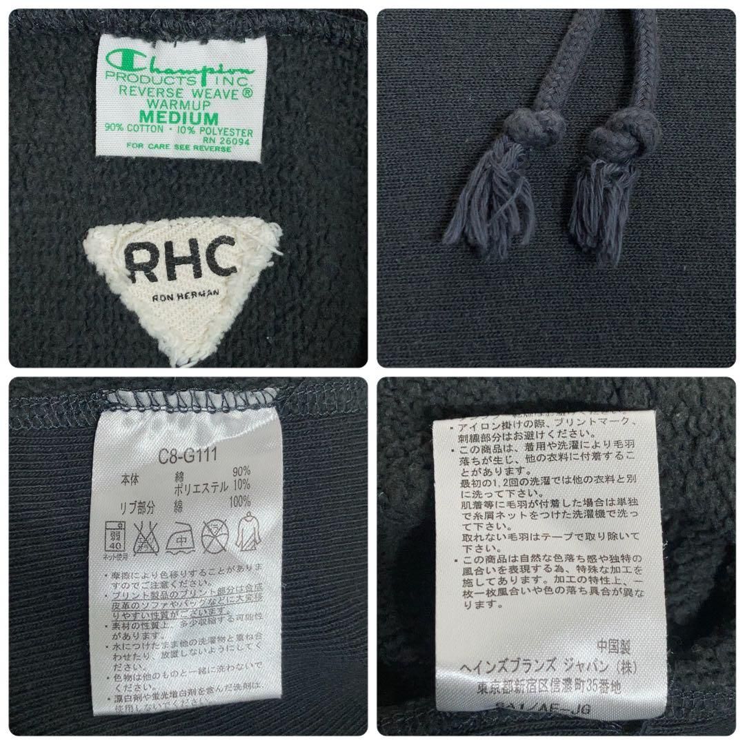 Ron Herman × Champion“ ダメージ ペイント加工” パーカー Ron Herman Champion 限定パーカー ダメージ加工 濃グレー M - メルカリ
