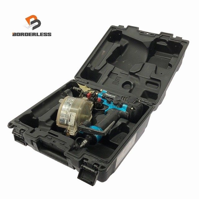品 makita マキタ 50 mm 高圧 エア釘打機 AN 534 HM 青 ブルー ケース付き ロール釘打機 ロール釘打ち機 コイルネイラ122796