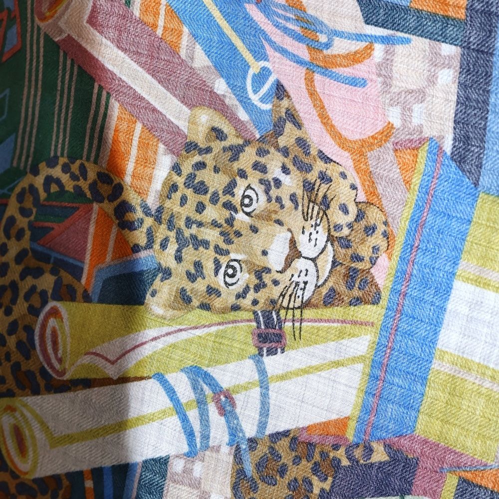 HERMES (エルメス) 21AW Les Douze Leopards カレ140 12頭のレオパード
