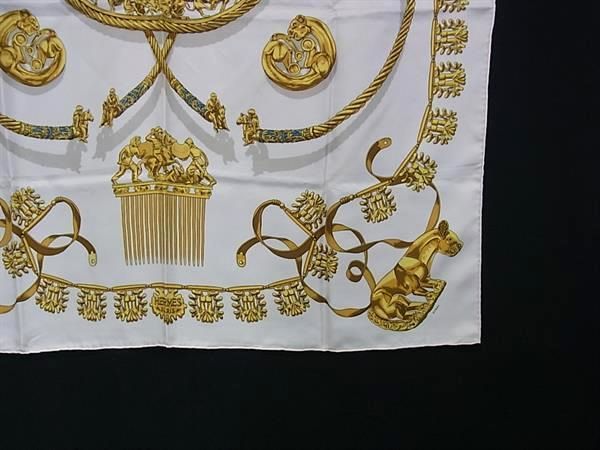 極美品エルメス【黄金の騎士】カレ90 シルク100％ 大判 スカーフ