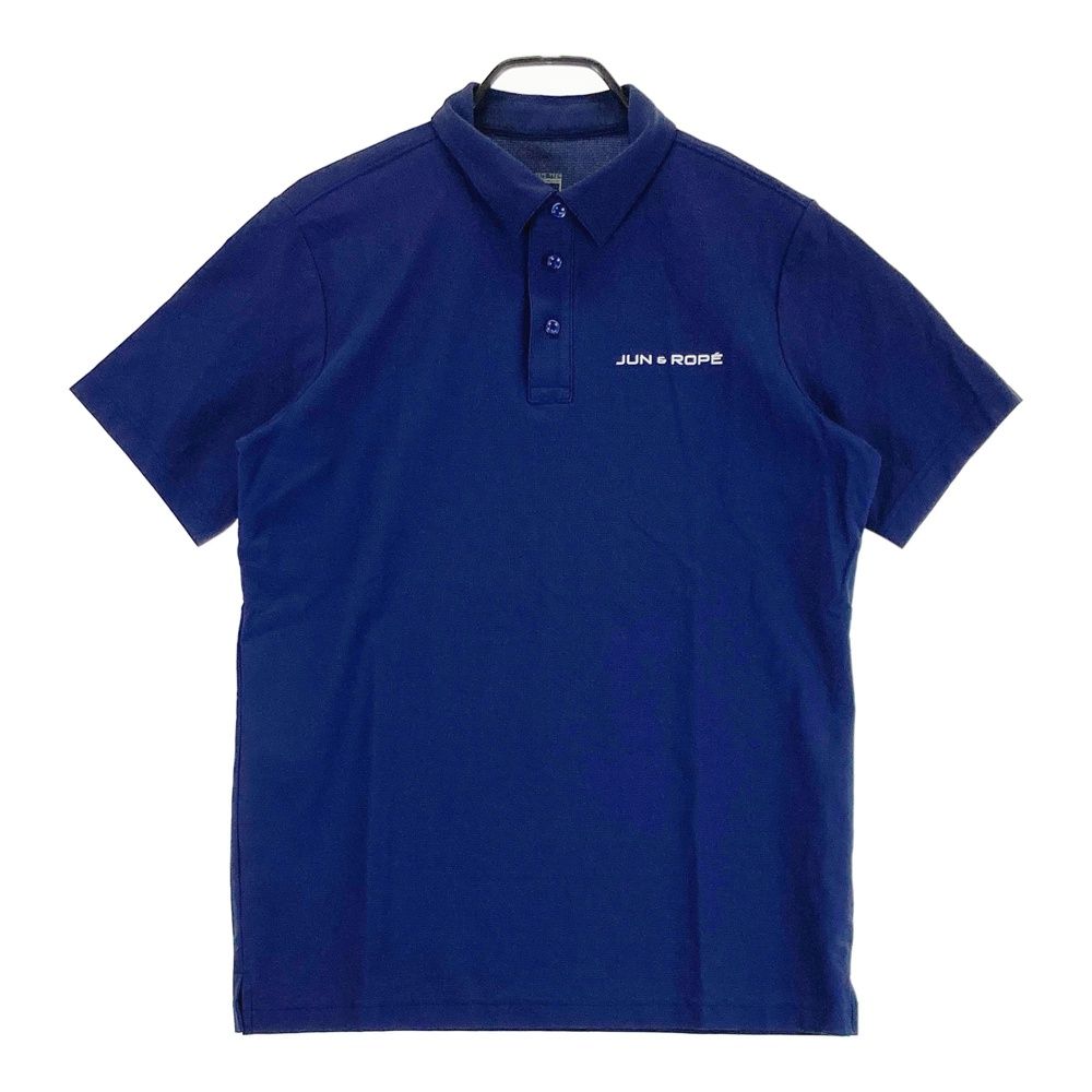 サイズ：L JUN&ROPE ジュン アンド ロペ 半袖ポロシャツ ネイビー系