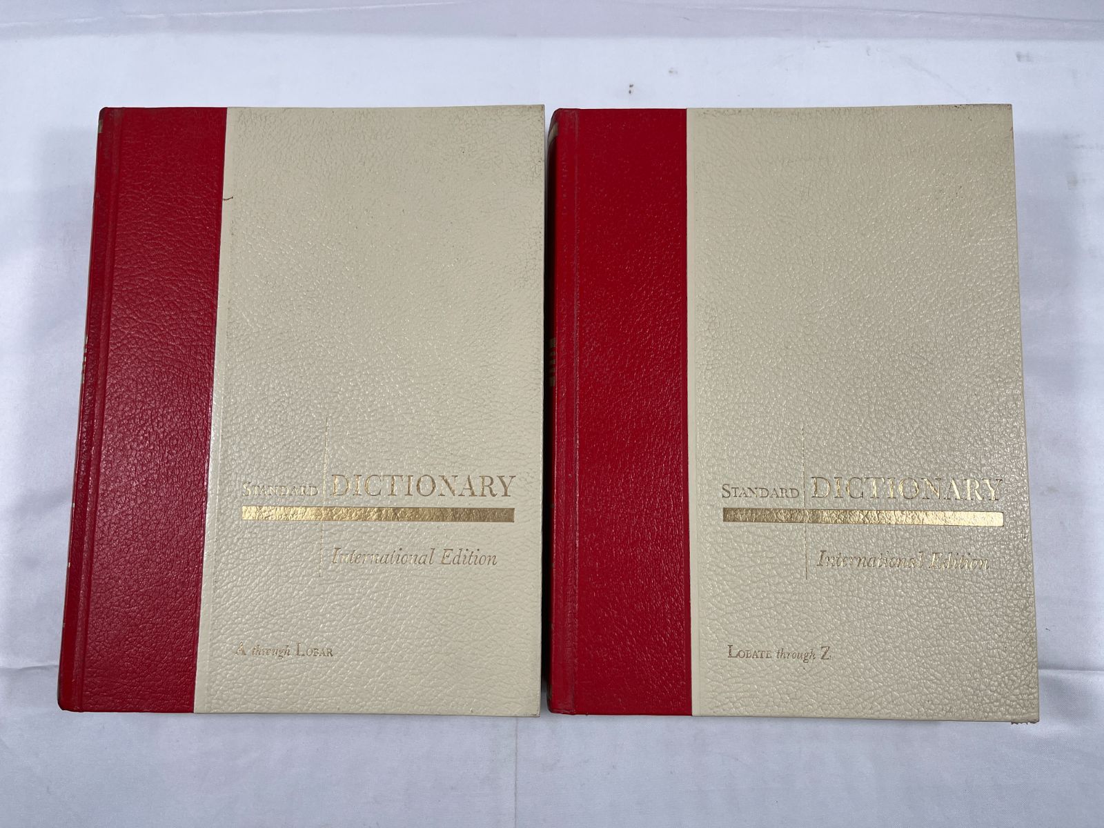 펑크 앤 와그널 영어 표준 사전 인터내셔널 에디션 뉴욕 1974 2 책 세트 사전 영어 책 쇼와 레트로