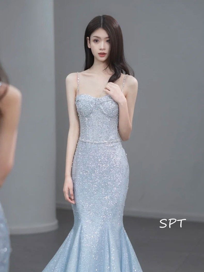 マーメイドキャミソールドレスエレガントパーティー