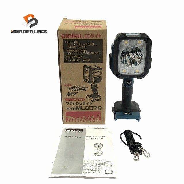 ♥品 makita マキタ 40 Vmax 充電式フラッシュライト ML 007 G 本体 パーツ LED 投光器122948