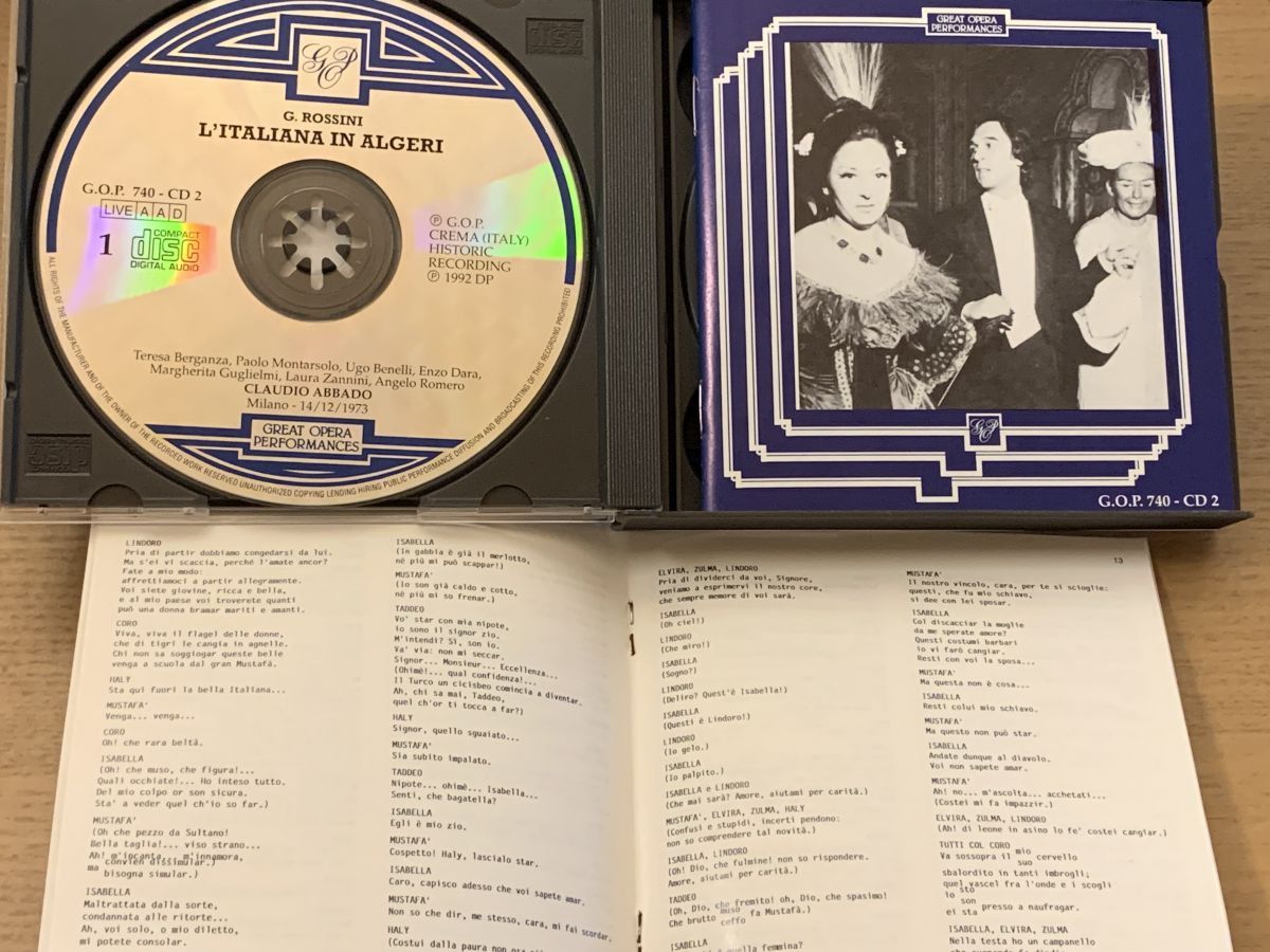 Italienerin in Algier G ロッシーニ 2 CD