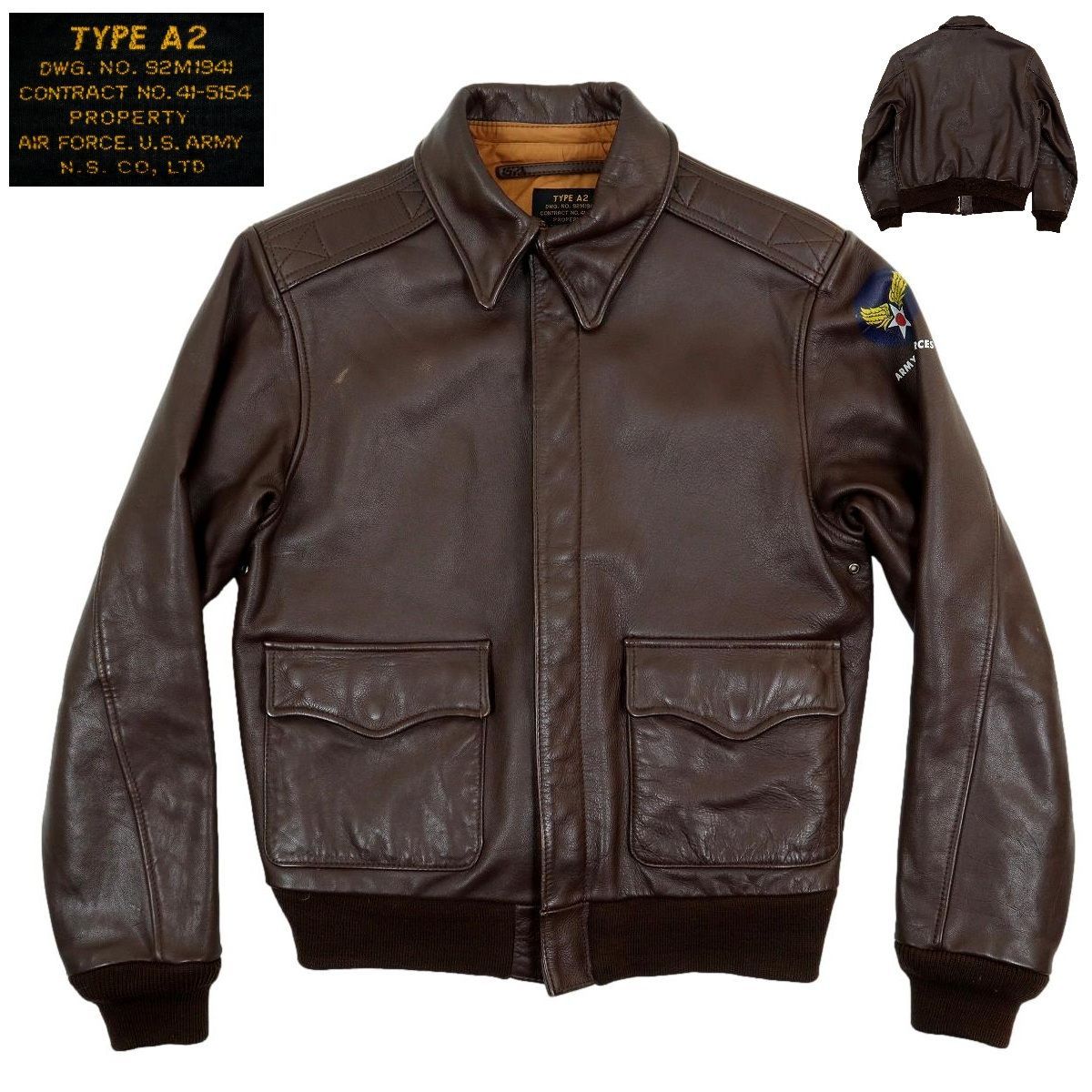 S3717】】中田商店 NAKATA SHOTEN A-2 レザージャケット フライト 