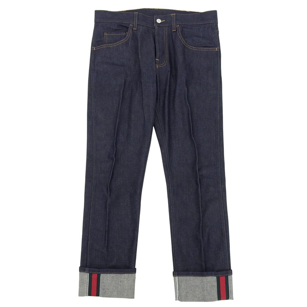 メンズ 【美品/L】GUCCI グッチ デニムパンツ ストレッチ インディゴ 