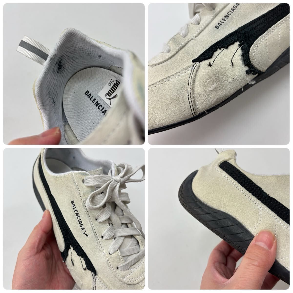 25aw 2025 BALENCIAGA バレンシアガ x PUMA プーマ デストロイ加工 