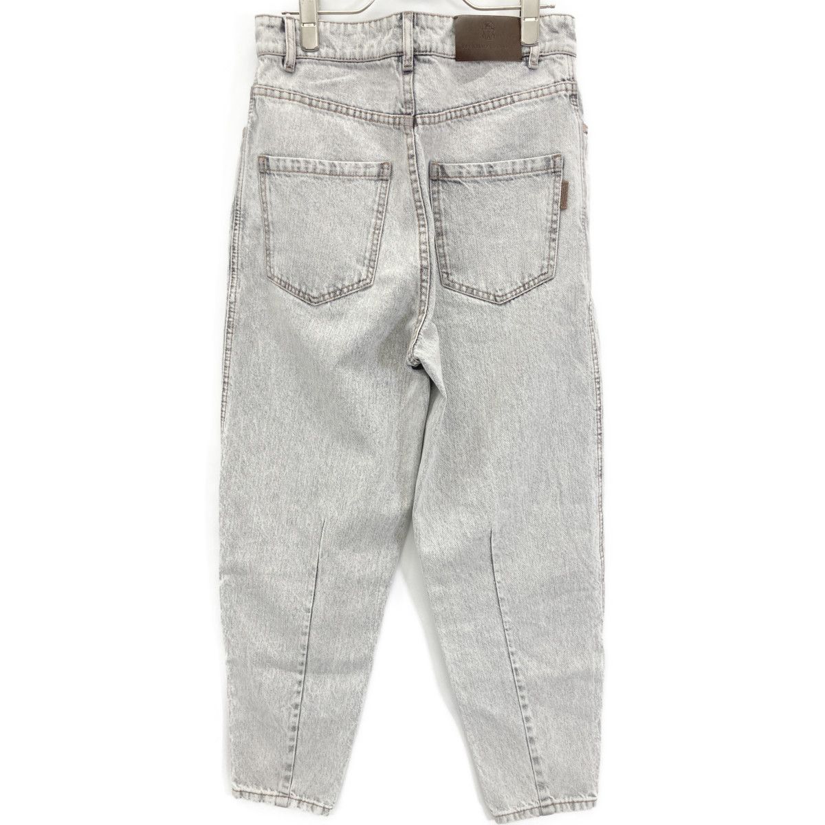 BRUNELLO CUCINELLI ブルネロクチネリ ﾗｲﾄｸﾞﾚｰ ﾃｰﾊﾟｰﾄﾞﾃﾞﾆﾑﾊﾟﾝﾂ 38 