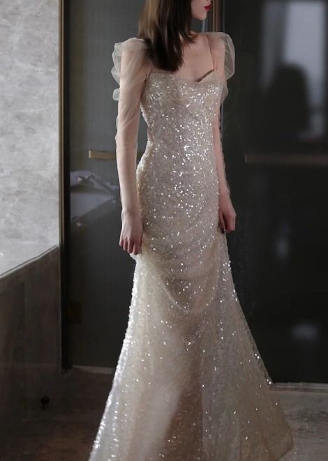 バックオープン ロングドレス スリム ビジュー 長袖シースルー 事務用伝票 書類スタンド