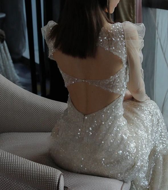 バックオープン ロングドレス