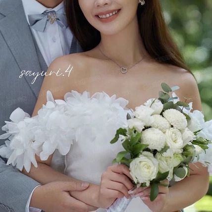 フラワー 結婚式 ウエディングドレス ロング マーメイド 韓国