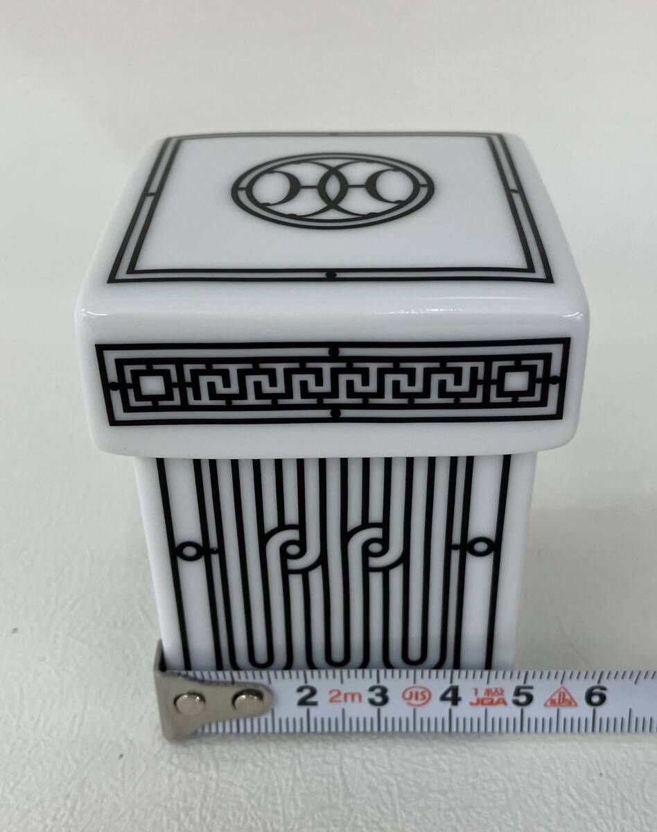 HERMES エルメス PETITE シュガーポット sugar pot ブランド食器 砂糖入れ 小物 食器 白黒