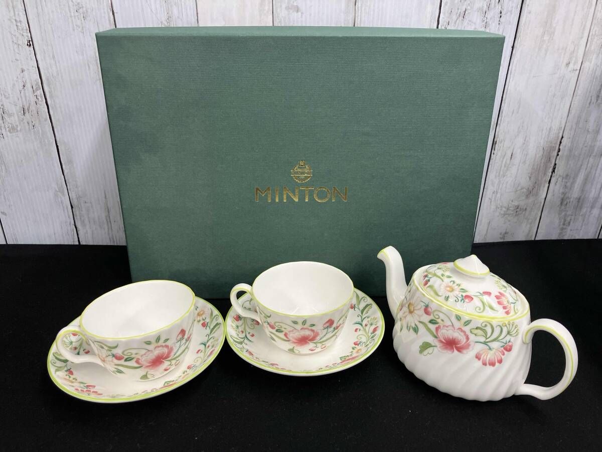 MINTON ミントン SECRET GARDEN ポット-カップソーサー2客セット