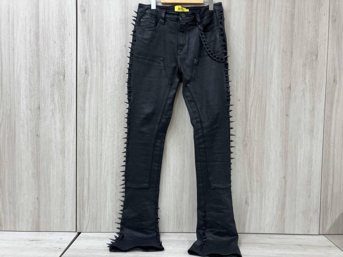 GUAPI グアピ PREMIUM デニムパンツ | ブラック⁄黒 Black フレアデニム 