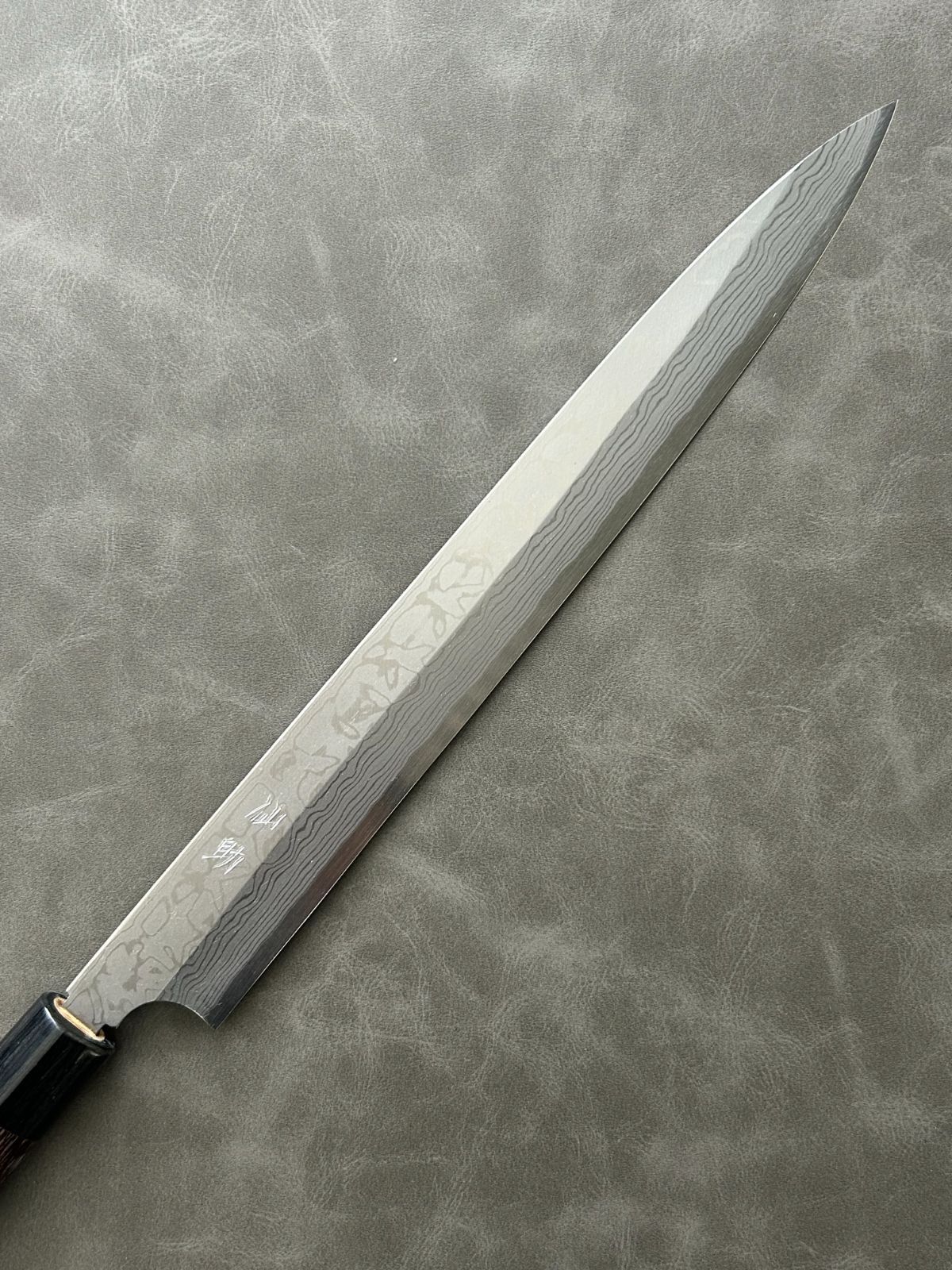 訳あり 仙助 柳刃包丁 包丁 300 mm 安来鋼白紙２号 ダマスカス 紫檀シノギ柄 23