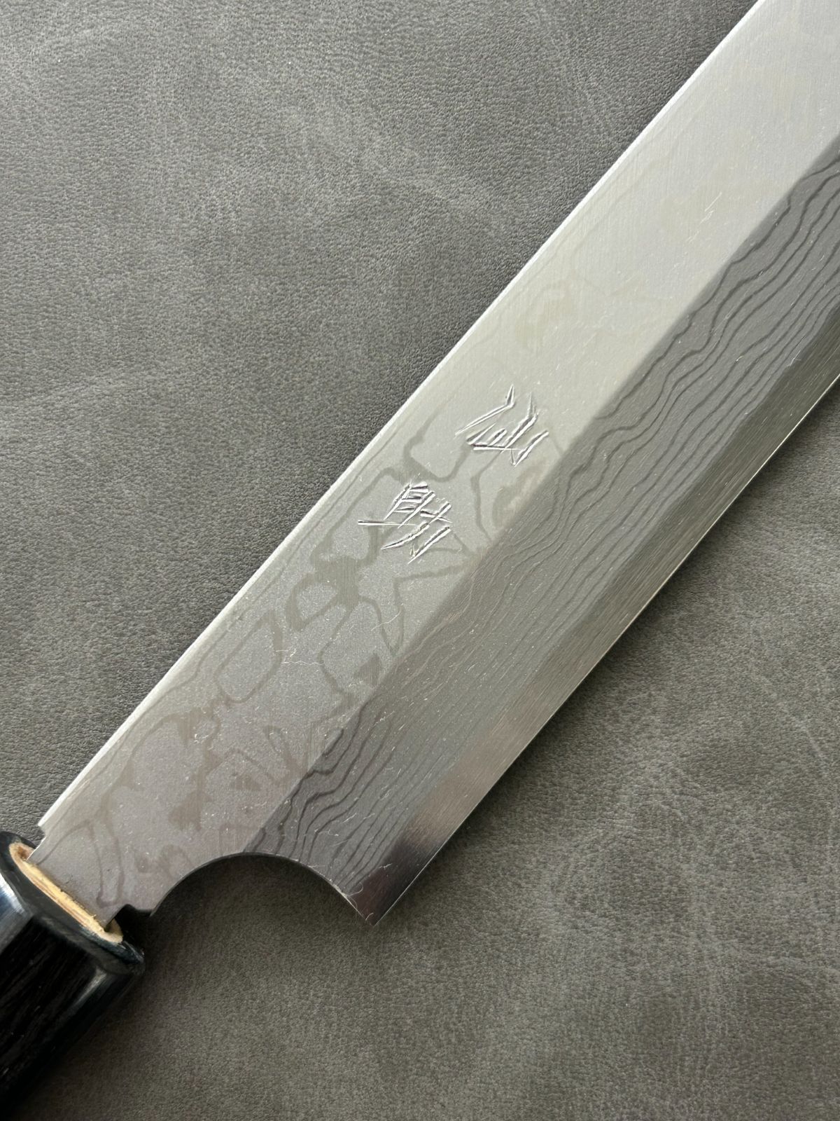訳あり 仙助 柳刃包丁 包丁 300 mm 安来鋼白紙2号 ダマスカス 紫檀シノギ柄 23