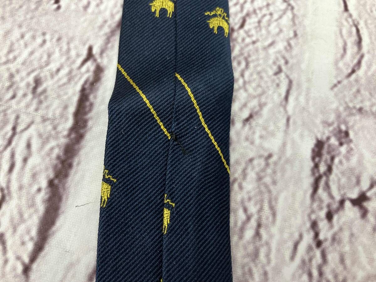 Silk Brooks BrothersネクタイALL SILK USA製 ゴールデンフリース柄黒 
