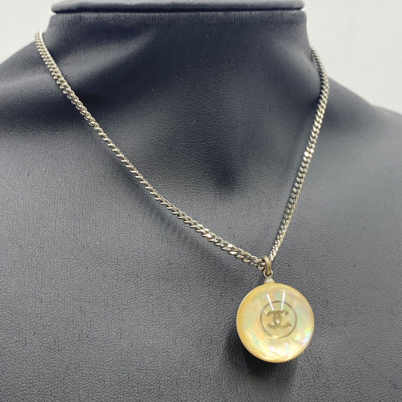 希少 CHANEL シャネル パール マーブル ネックレス チョーカー 