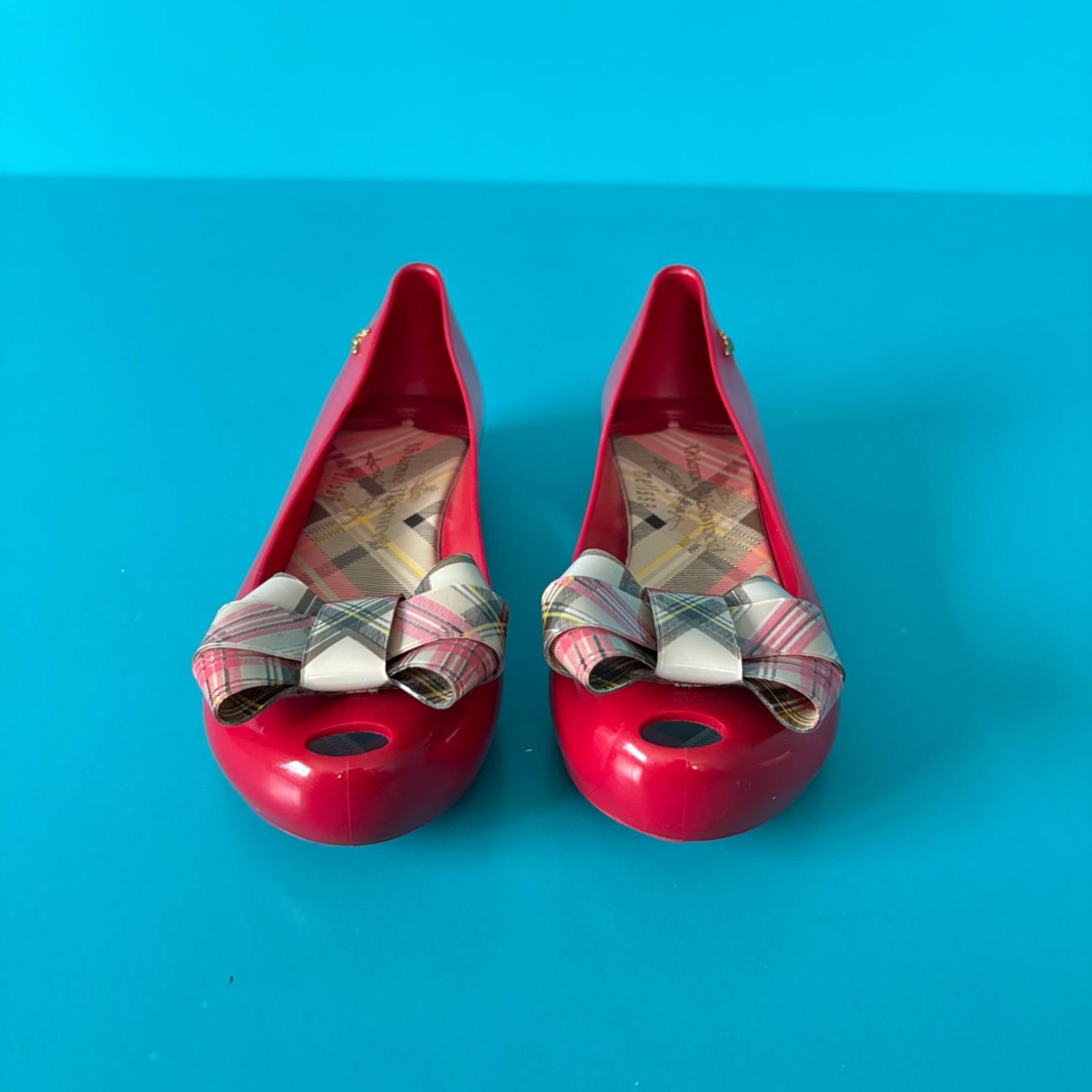 Vivienne Westwood Melissa ラバーパンプス タータンチェック US5 