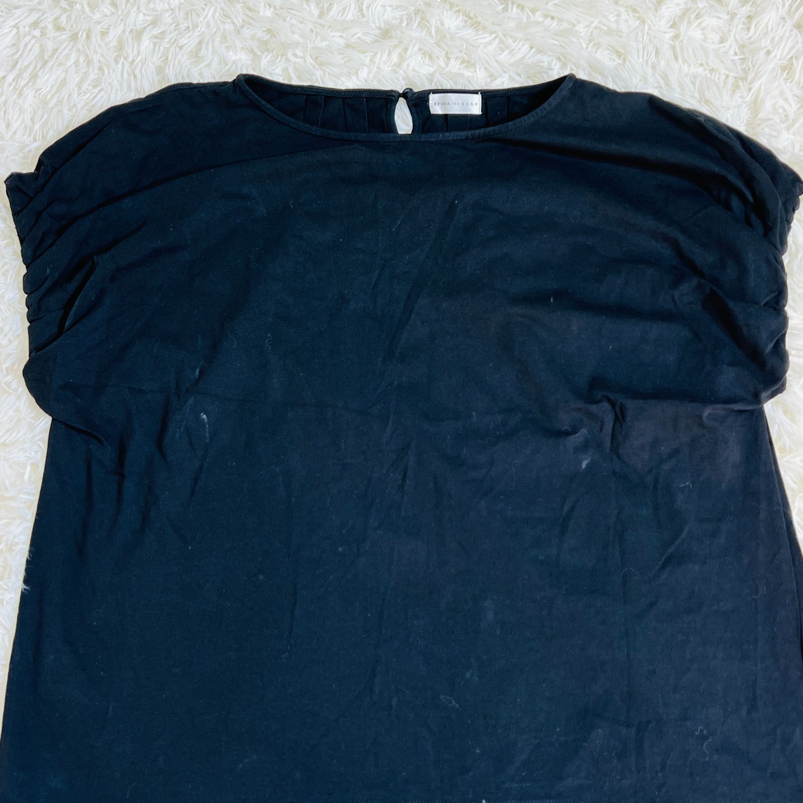 EPOCA THE SHOP エポカ フリル袖 フレンチスリーブ カットソー 綿100
