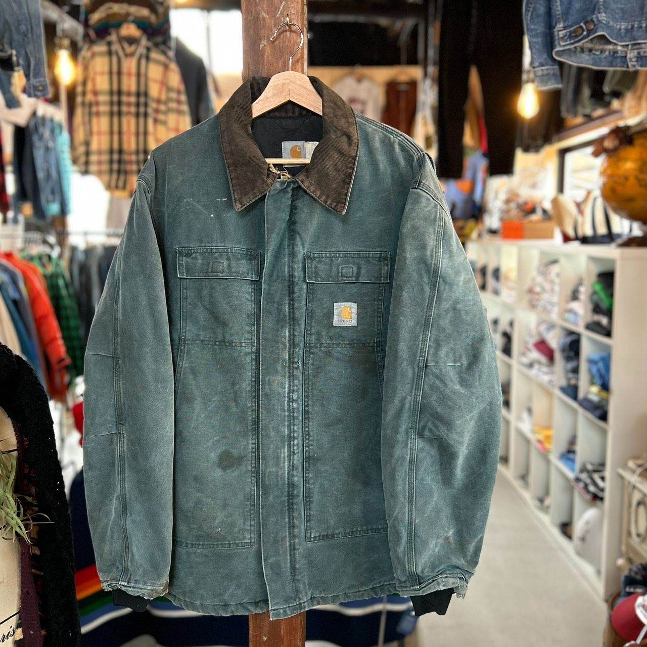 Carhartt TRADITIONAL COAT JACKET MOSS GREEN GOOD FADE カーハート