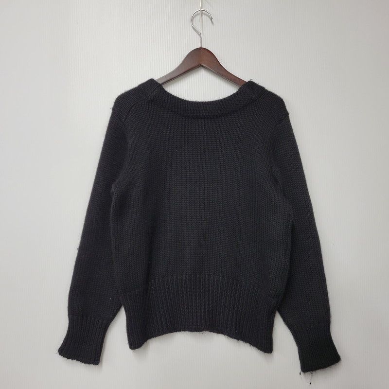 中古品】 BLACK SIGN ブラックサイン WOOL KNIT SHIRT ウールニット 