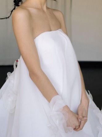 ビスチェ ウェディングドレス ミニ丈 フラワー アシメ 韓国