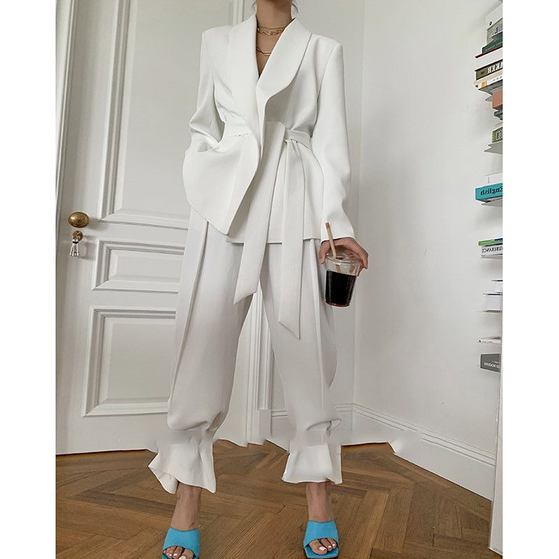 ベルトパーティールーズセットアップパンツスーツ