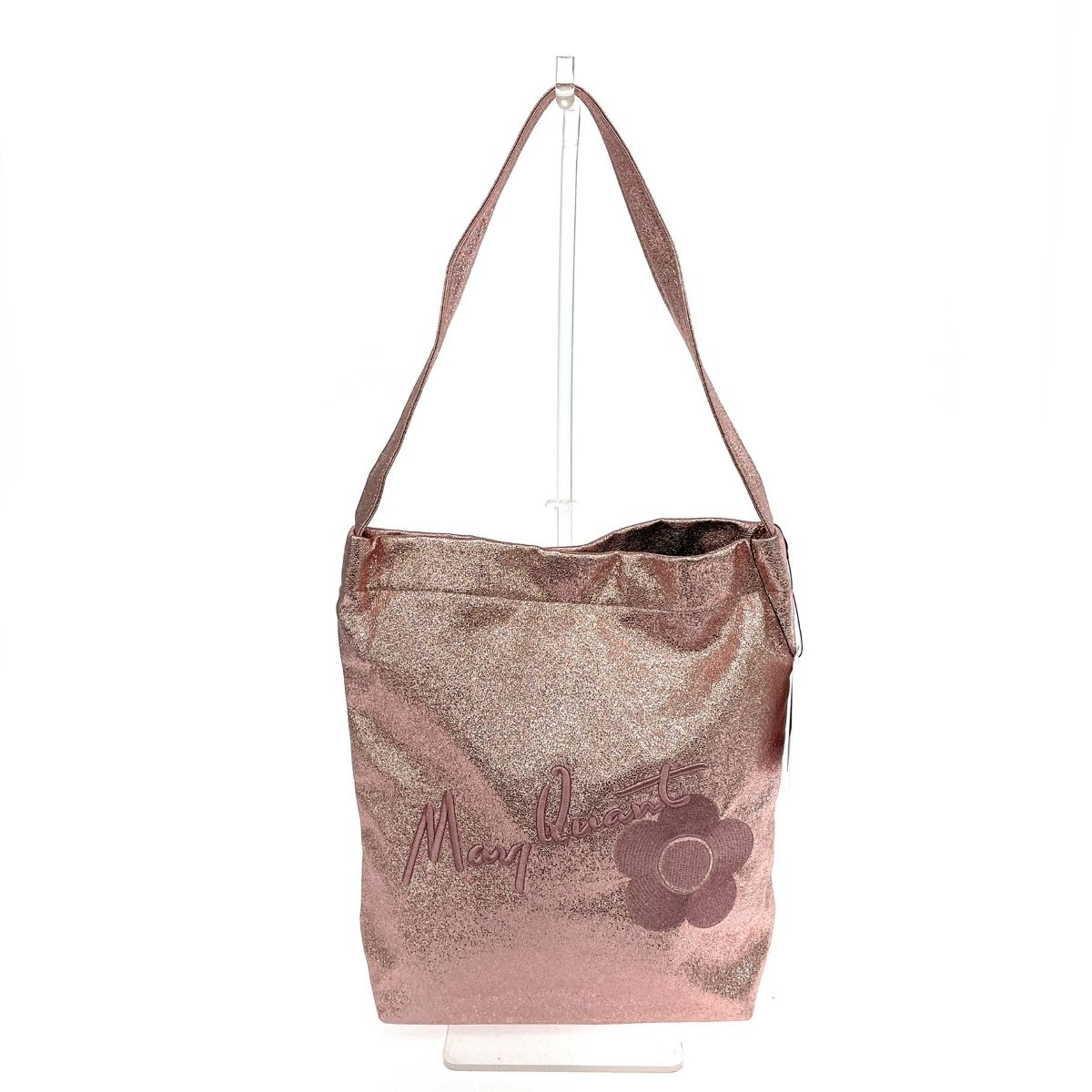 MARY QUANT マリークワント ワンショルダーバッグ  ロゴ刺繡 PVC    ピンク レディース / 240001187429 MARY QUANT マリークワント ワンショルダーバッグ ロゴ刺繡 PVC ピンク