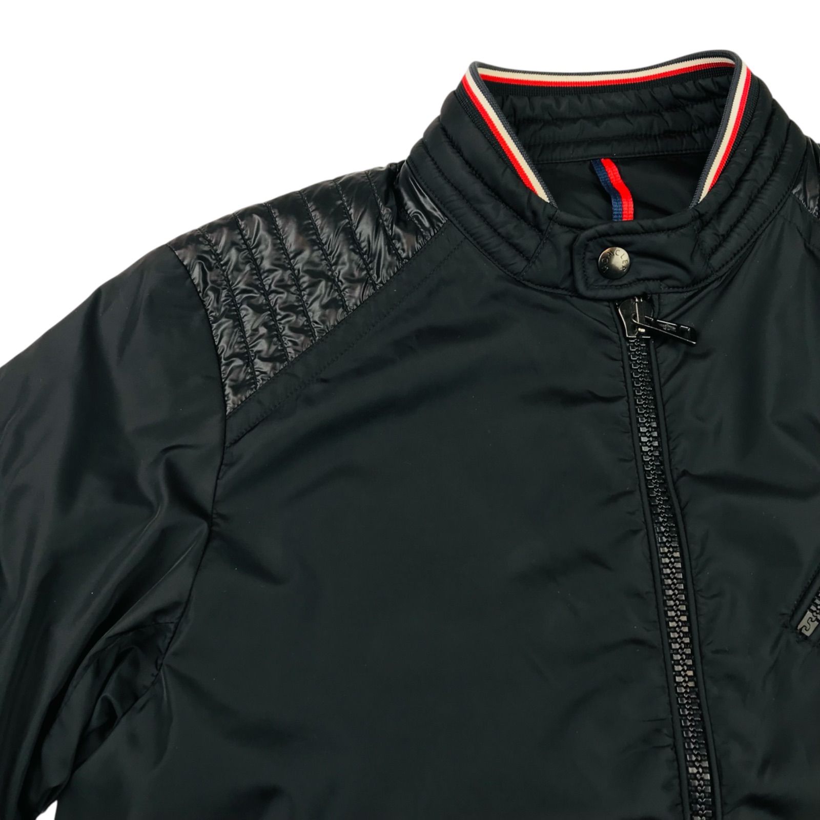 【国内正規新品】モンクレール ライダースジャケット PREMONT ブラック MONCLER ナイロンジャケット ライダース黒 【公式通販】