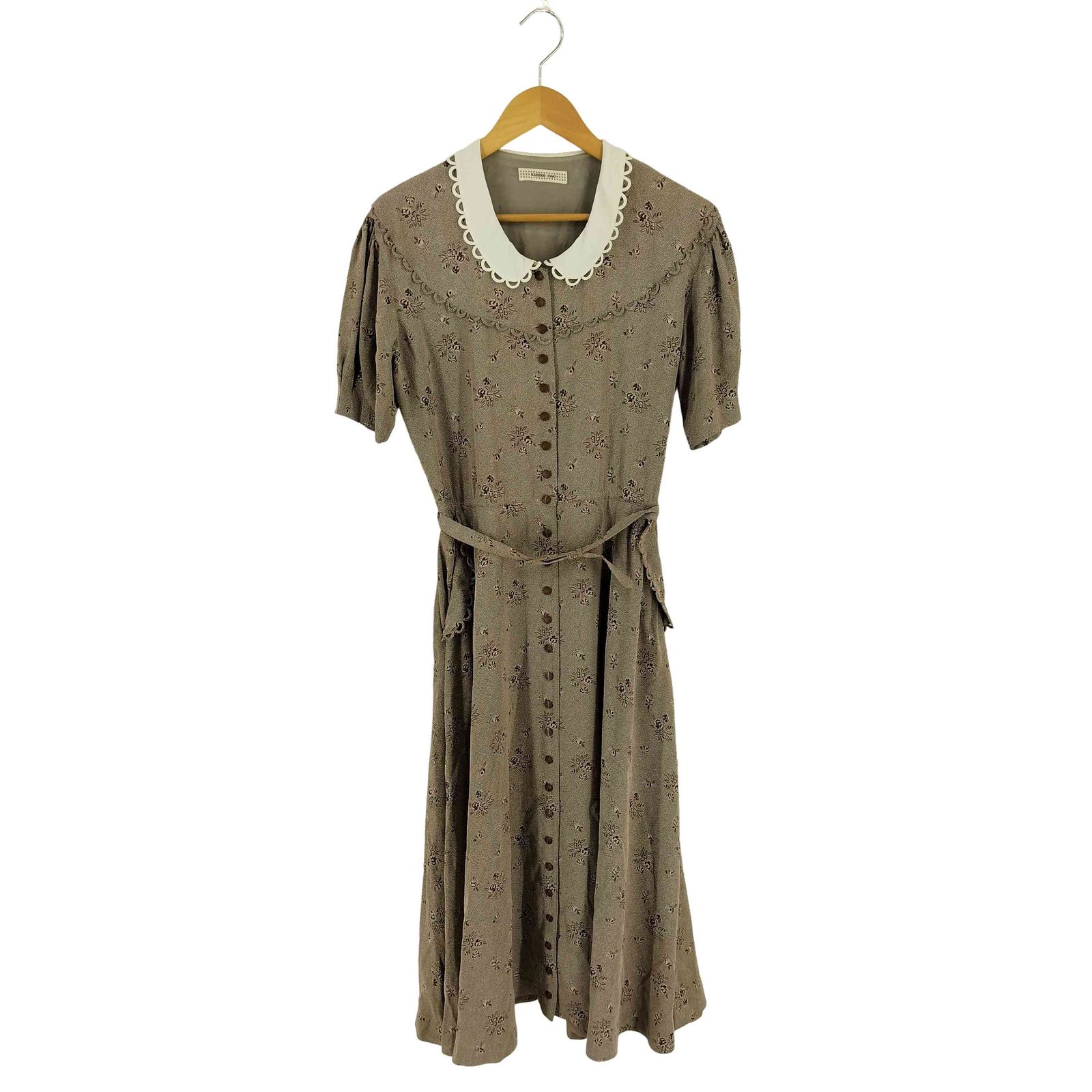 カネコイサオ KANEKO ISAO 花柄 半袖 ワンピース レディース 表記無