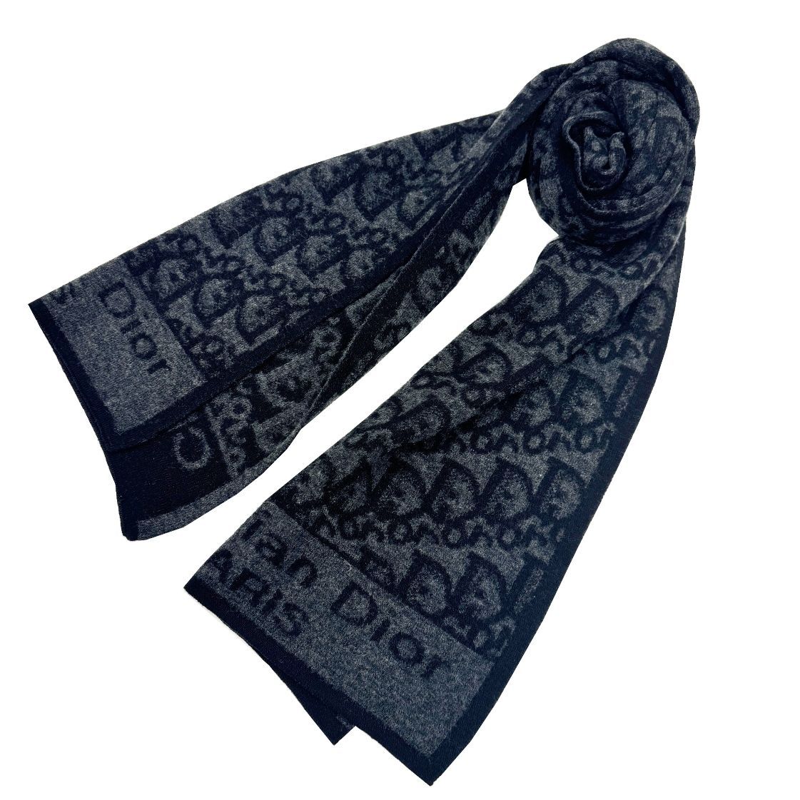中古】CHRISITIAN DIOR クリスチャン ディオール マフラー Dior ロゴ