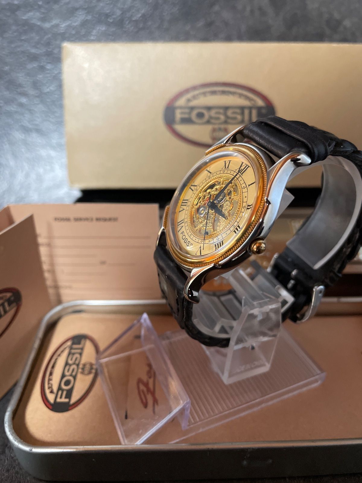 希少/箱付】フォッシル 腕時計 メンズ スケルトン 自動巻き｜FOSSIL SK 