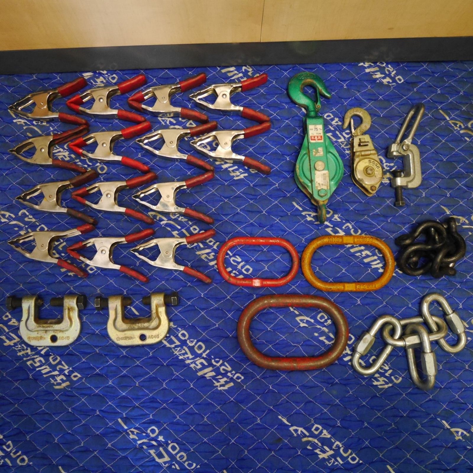 まとめ売り 大量セット クランプ チェーンスリング リングキャッチ シャックル 滑車 等 工具 道具 KITO TACOMAN H