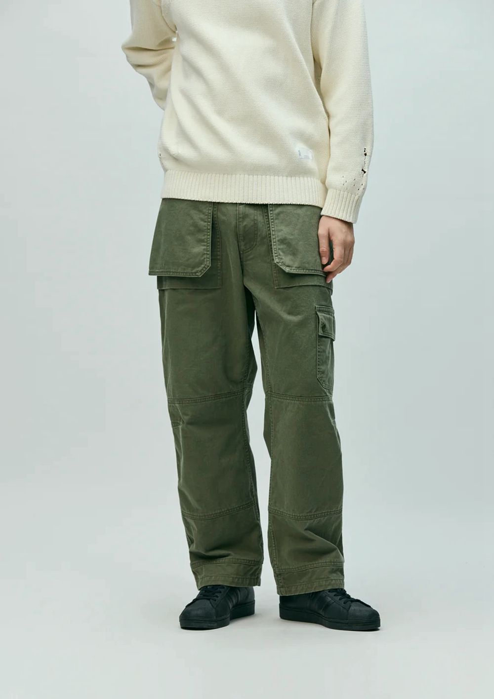 パンツ NEIGHBORHOOD TOOL POCKET UTILITY PANTS NEIGHBORHOOD Tool Pocket Utility Pants - Relaxed sulfur-dyed chino