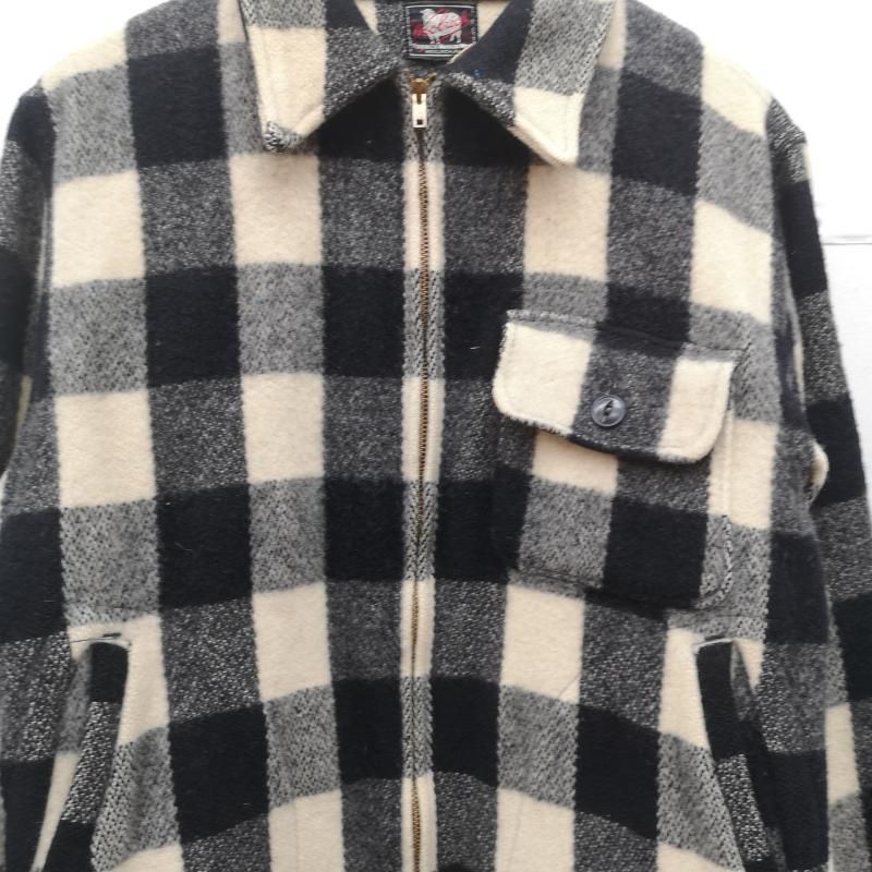 50’s WOOLRICH ウール スポーツジャケット チェック TALON ウールリッチ 50s 棒型 TALON ブロック チェック ウール ジャケット