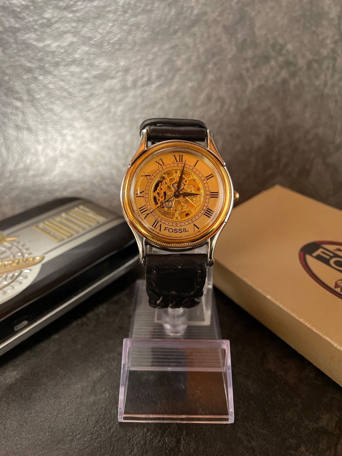 希少/箱付】フォッシル 腕時計 メンズ スケルトン 自動巻き｜FOSSIL SK 