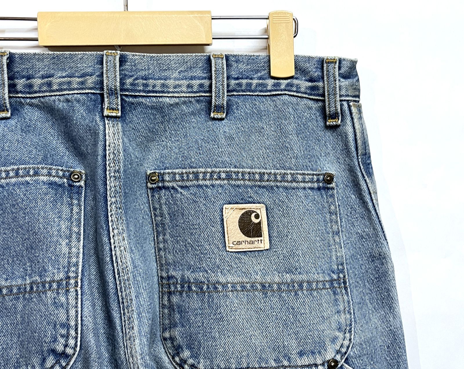 ヴィンテージ90sカーハートダブルニーデニムパンツ ゴールデンサイズ 