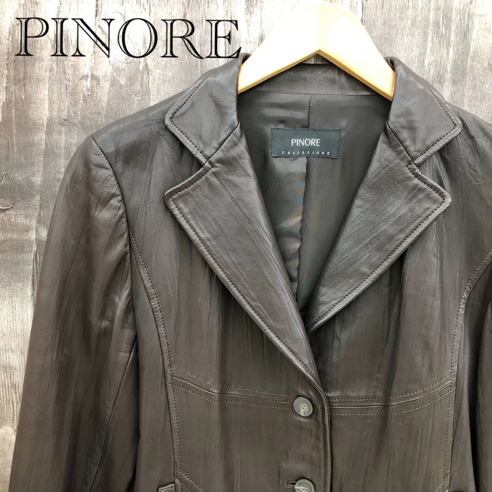PINORE ピノーレ レザージャケット ラムレザー 羊革 ブルゾン