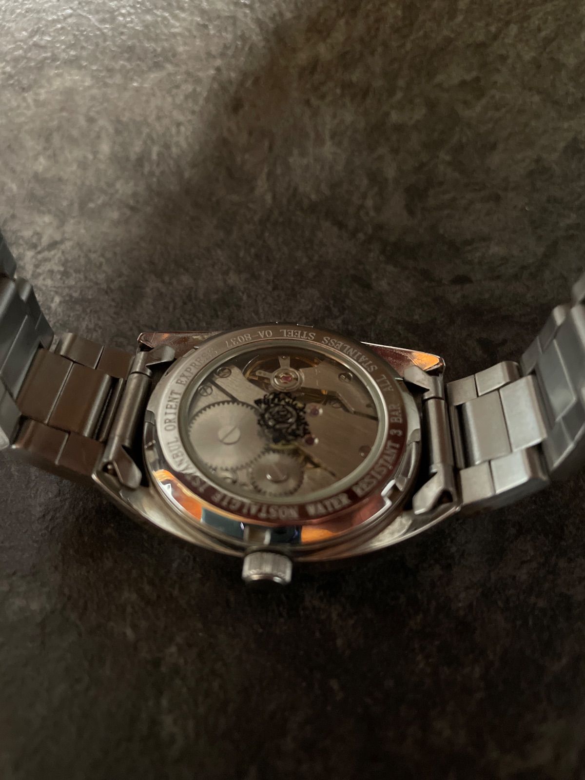 オリエントエクスプレス 腕時計 手巻き OA-8037 裏スケ 稼働品 ORIENT 
